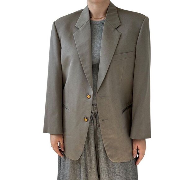 Vintage Georgio Armani Wool Tan Sport Coat Blazer Trouser Set 40R